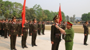 Trung đoàn CSCĐ Tây Bắc luyện tập diễu binh tham gia lễ kỷ niệm Chiến thắng Điện Biên Phủ