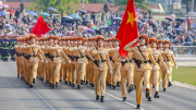 Hợp luyện toàn bộ khối diễu binh, diễu hành trong lễ kỷ niệm 70 năm Chiến thắng Điện Biên Phủ