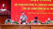 Lãnh đạo Công an TP Hải Phòng đối thoại với Công an xã