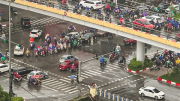 CSGT Hà Nội khuyến cáo người dân di chuyển trong thời tiết mưa lớn