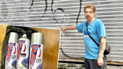 Vẽ bậy trên đường phố, 1 người nước ngoài bị phạt