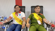 Những chiến sĩ Công an tiêu biểu hiến máu cứu người