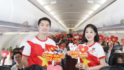 Muôn ánh sao vàng rộn ràng trên những chuyến bay Vietjet dịp kỷ niệm Quốc khánh 2/9