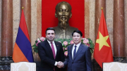 Chủ tịch nước Lương Cường tiếp Chủ tịch Quốc hội Armenia