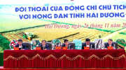 Chủ tịch UBND tỉnh Hải Dương Lê Ngọc Châu đối thoại với nông dân