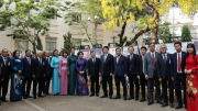 Chủ tịch nước Lương Cường thăm Đại sứ quán Việt Nam tại Lào