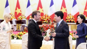 Chủ tịch nước Lương Cường chủ trì chiêu đãi cấp Nhà nước Tổng thống Pháp
