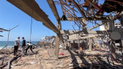Quán cà phê ở Gaza trúng bom Israel, 39 người Palestine thiệt mạng