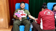 Thượng úy Công an 24 lần hiến máu cứu người