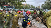Công an Thanh Hoá ứng phó kịp thời nhiều sự cố trong đêm mưa bão