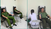Sơn La: Công an phường Chiềng Cơi hiến máu khẩn cấp cứu bệnh nhân