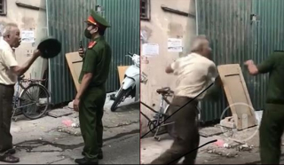 Xem xét xử lý hình sự người đàn ông cầm mũ cối đánh vào mặt cán bộ Công an