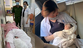 Xúc động hình ảnh em bé sinh giữa mùa dịch được đặt tên là "Công An"