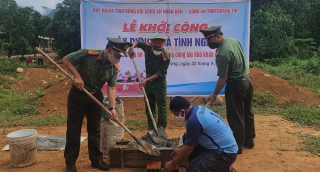 Công an Quảng Trị xây nhà tình nghĩa cho cán bộ Công an có hoàn cảnh khó khăn