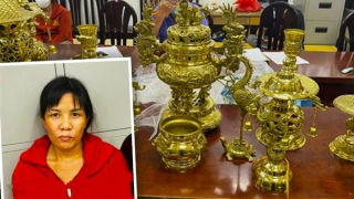 "Nữ quái" cầm đầu băng trộm đồ thờ cúng... sa lưới