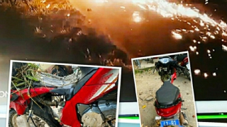 Tài xế xe bán tải "thông chốt" đẩy mô tô công vụ đi hơn 2km