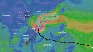 Bão số 9 chuyển hướng ra biển, bắt đầu suy yếu
