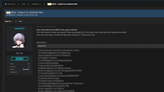 Lộ dữ liệu được cho của khách hàng BKAV
