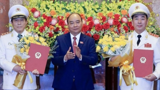Thăng cấp bậc hàm Thượng tướng đối với hai đồng chí Thứ trưởng Bộ Công an