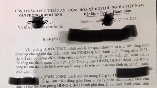 Thu hồi văn bản “xin” doanh nghiệp 500 triệu đồng... đón Tết