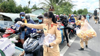 CSGT Công an tỉnh Sóc Trăng tích cực phòng, chống dịch