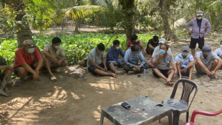 Triệt phá trường gà trong vườn dừa, tạm giữ trên 300 triệu đồng