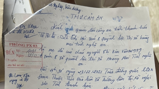 Công an tỉnh Thanh Hóa nhận được nhiều thư cảm ơn của người dân