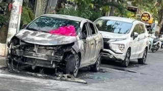Truy tìm nghi can phóng hỏa đốt 3 xe ô tô đậu trên lề đường
