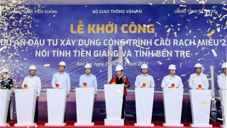 Khởi công xây dựng cầu Rạch Miễu 2 vượt sông Tiền
