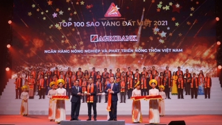 Agribank vinh dự đoạt Giải thưởng Sao Vàng đất Việt năm 2021