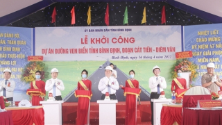 Bình Định khởi công Dự án đường ven biển gần 2.675 tỷ đồng