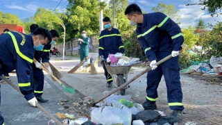 Tuổi trẻ Cảnh sát PCCC & CNCH Khánh Hòa thực hiện chương trình "Ngày chủ nhật xanh"