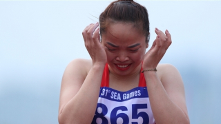 Nữ VĐV Việt Nam bật khóc khi phá kỷ lục SEA Games