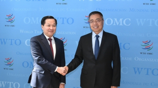 Phó Thủ tướng Chính phủ Lê Minh Khái thăm trụ sở WTO và làm việc Phó Tổng Giám đốc WTO