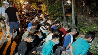 Triệt phá trường gà ven Rạch Nước Lên