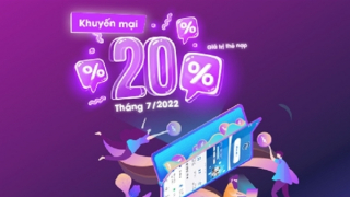 Nạp tiền tháng 7, nhận data miễn phí tương ứng 20% mệnh giá nạp