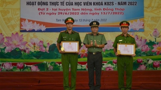 Tổng kết hoạt động thực tế của học viên Trường Cao đẳng CSND II