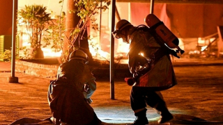 Cháy nhà hàng Bò tơ trên đường Lê Đức Thọ, Hà Nội