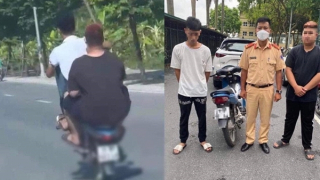 Bị xử phạt do khoe chiến tích bốc đầu xe máy