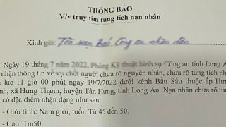 Tìm thân nhân người đàn ông chết trên kênh Bầu Sấu