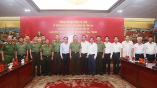 Đoàn công tác Bộ Công an làm việc với Thường vụ Thành ủy Hải Phòng