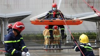 Mãn nhãn trước hình ảnh CBCS chữa cháy diễn tập kỹ năng tác chiến