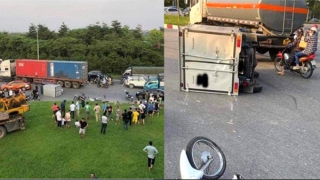 Tai nạn liên hoàn dưới chân cầu Thăng Long, 1 người tử vong