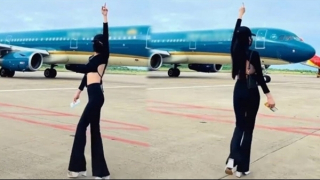 Thêm một khách nữ bị cấm bay vì tạo dáng quay Tiktok ở sân đỗ