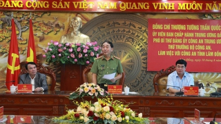 Thứ trưởng Trần Quốc Tỏ làm việc với Công an tỉnh Lâm Đồng