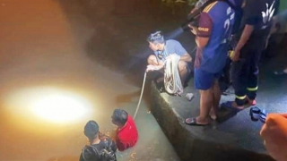 Tìm kiếm nam thanh niên mất tích dưới sông Vàm Cỏ Tây