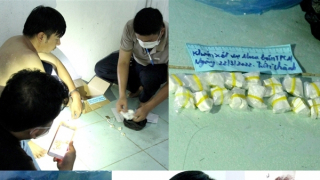 Bắt quả tang 2 đối tượng thuê nhà trọ mua bán ma tuý