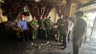 Hình ảnh tang thương hiện trường vụ cháy quán karaoke An Phú