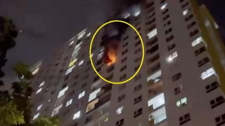 Cháy căn hộ tầng 20 trong đêm Trung thu