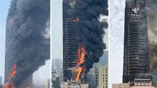 Hàng trăm lính cứu hỏa khống chế vụ cháy tòa nhà Trung Quốc